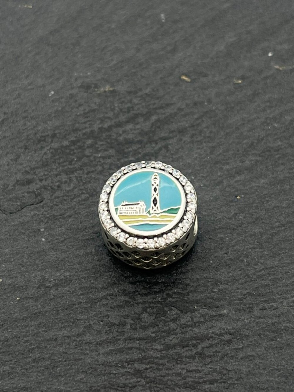 Pandora Cape Lookout Lighthouse Bead Charm Sterling Silver Jewelry